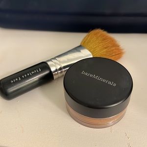 BareMinerals Faux Tan and flawless face brush